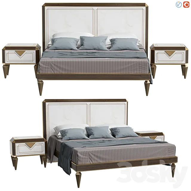 DIAMANTE BED 3D Model