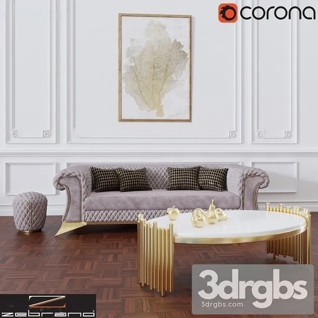 Diamon Set Sofa 3D Model Free