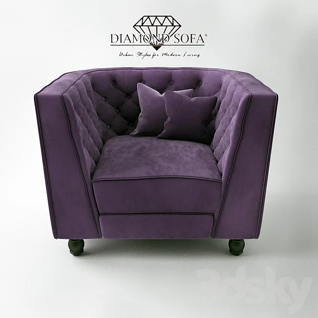 Diamond Chair Bellini Button _ Diamond Sofa 3D Model