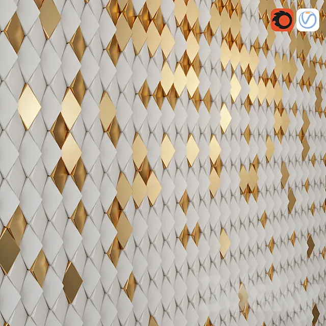 Diamond columns 3D Model
