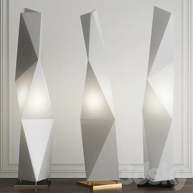 DIAMOND FLOOR & TABLE LAMPS 3DModel