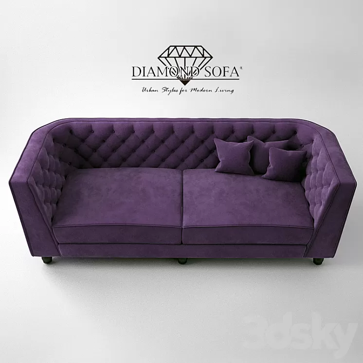 Diamond Sofa - Bellini Button 3D Model