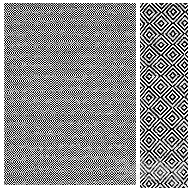 Diamond Super Soft Modern Rug 3D Model