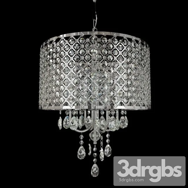 Diana 4 Light Drum Chandelier 3D Model Free