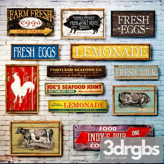 Dierieviannoye Pano Collection 23 3D Model Free