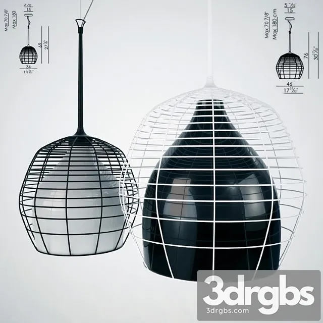 Diesel By Foscarini Cage Pendant 1 3D Model Free