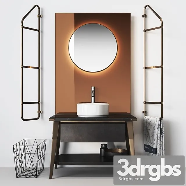 Diesel Scavolini Washbasin 3D Model Free