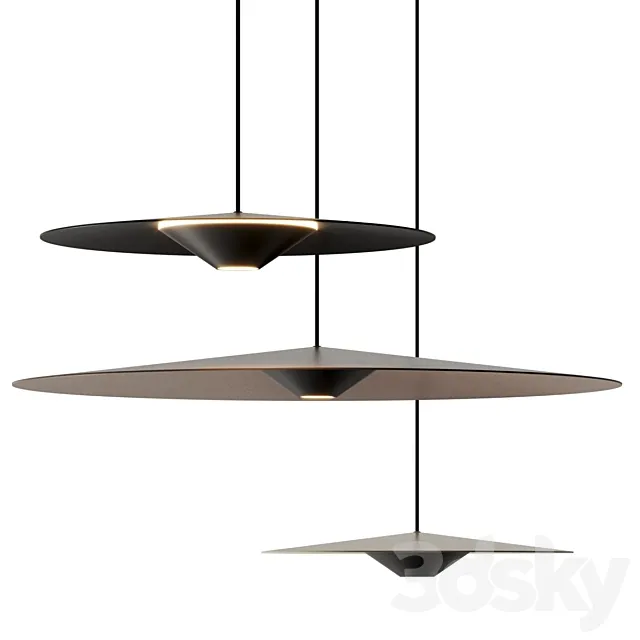 Diesel With Lodes UFO Pendant Lamps 3D Model