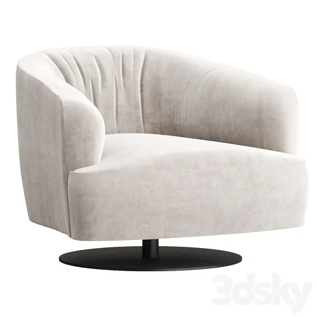 DIGA Swivel armchair By NICOLINE 3D Model