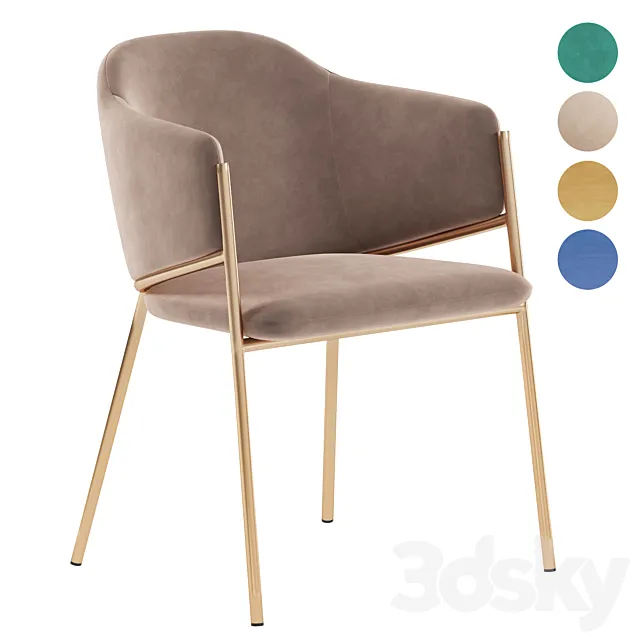 Dill dining chair 3D Model