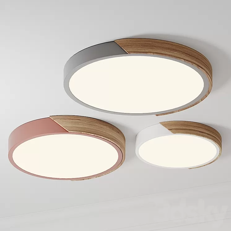 Dimmable Modern Minimalist Cheap Round 3D Model