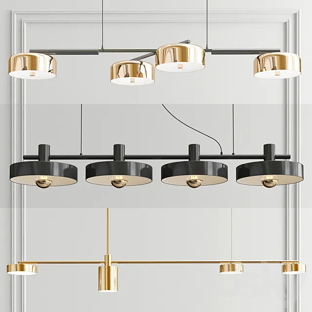 Diner Pendant Light – 3 types 3D Model