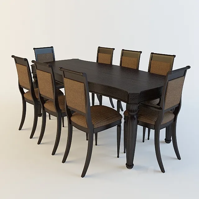 Dining at 8 persons 3DModel