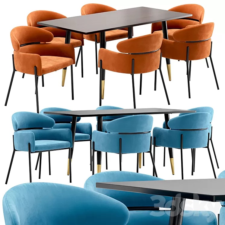 Dining chair Alexia and table Chalawan
