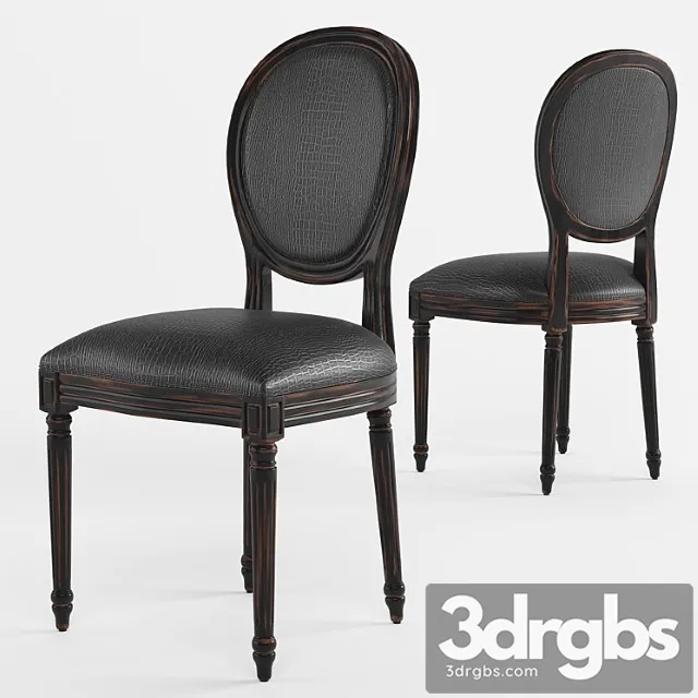Dining chair french style luis 2 3D Model Free
