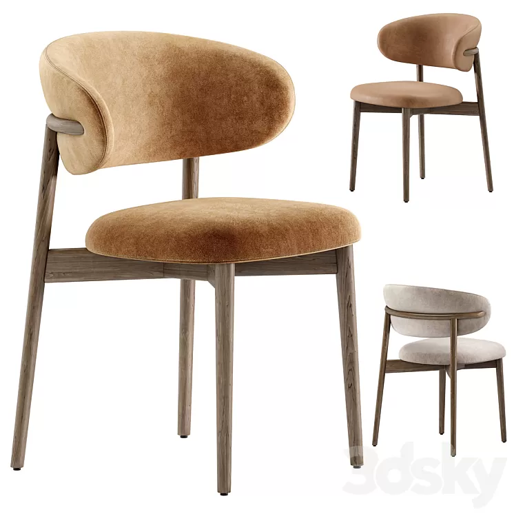 Dining chair Oleandro 3D Model Free