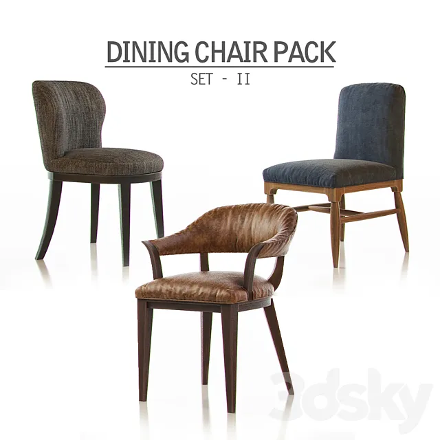 DINING CHAIR Pack - Set II 3D Model