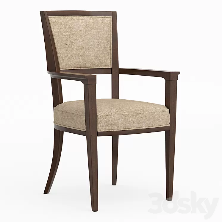 Dining chair with armrests Moderne Arm Chair Caracole 3D Model