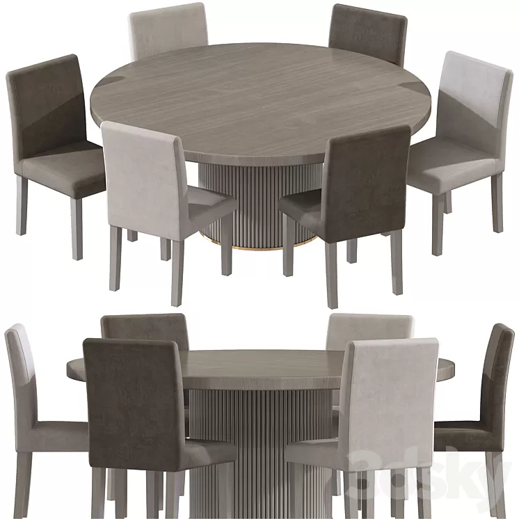 Dining Chairs / Table N_51 3D Model Free