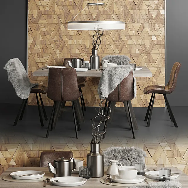 dining group 3 3DModel