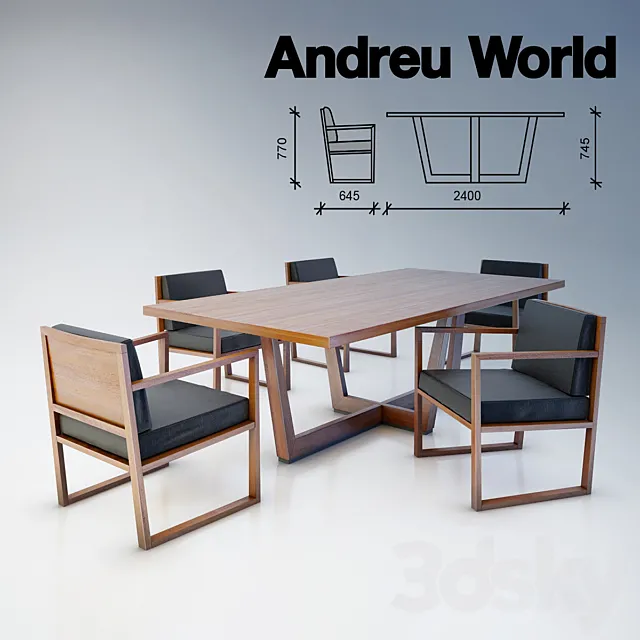 Dining group Andreu World Free Download