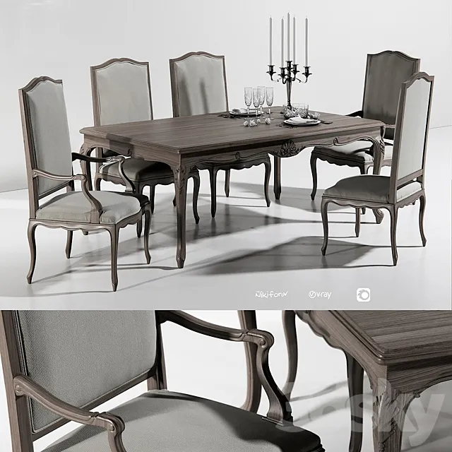 Dining group Angelo Cappellini 3D Model