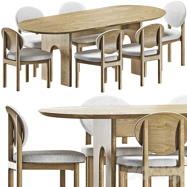 dining group Cloud 3D Model Free