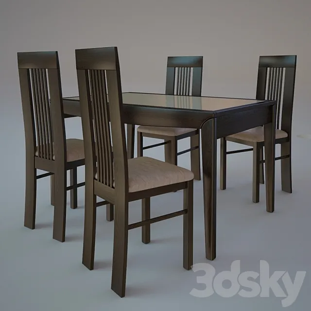 Dining group Fenice. 3DModel