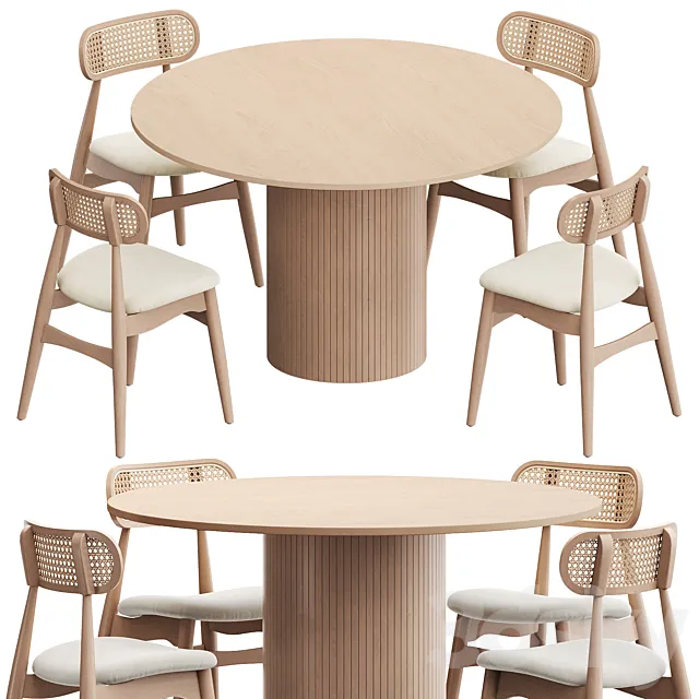 Dining Group Larson Chair & Hill Table from Divan ru 3D Model