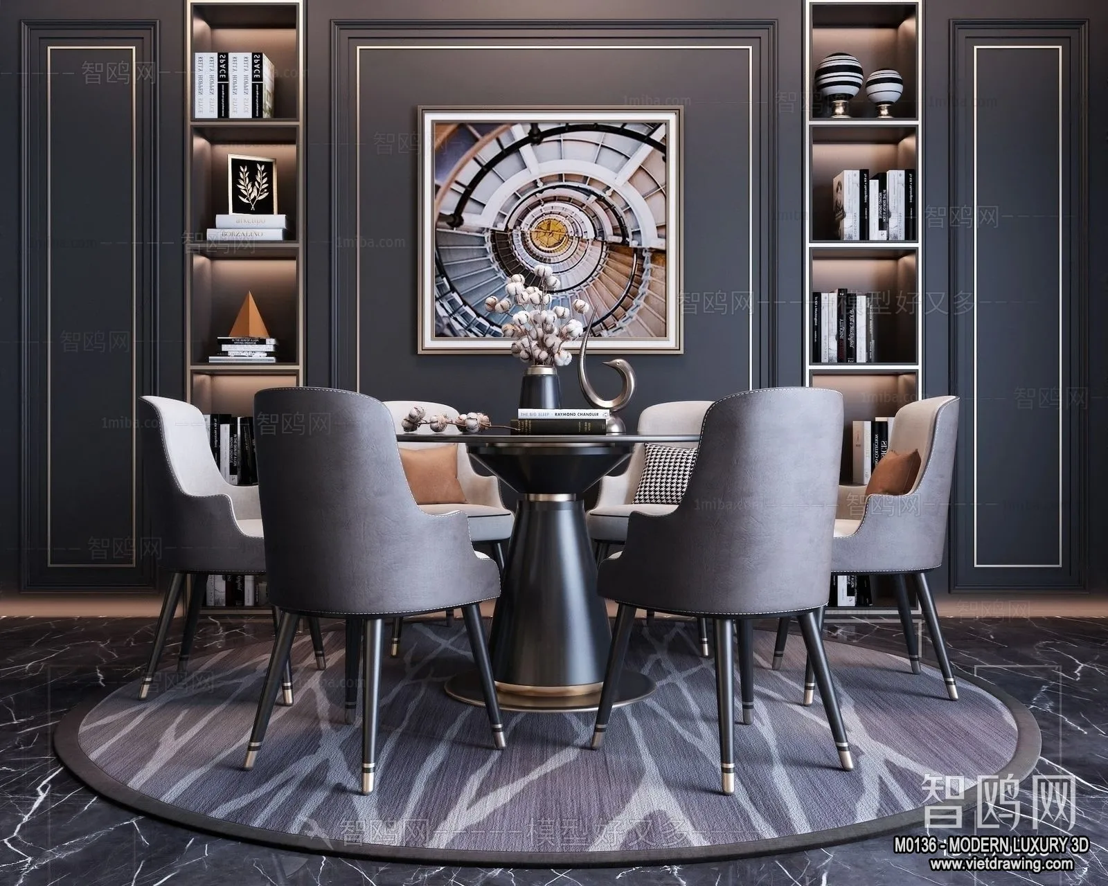 Dining Room - 3D Interior Scene - Luxury Style - 002