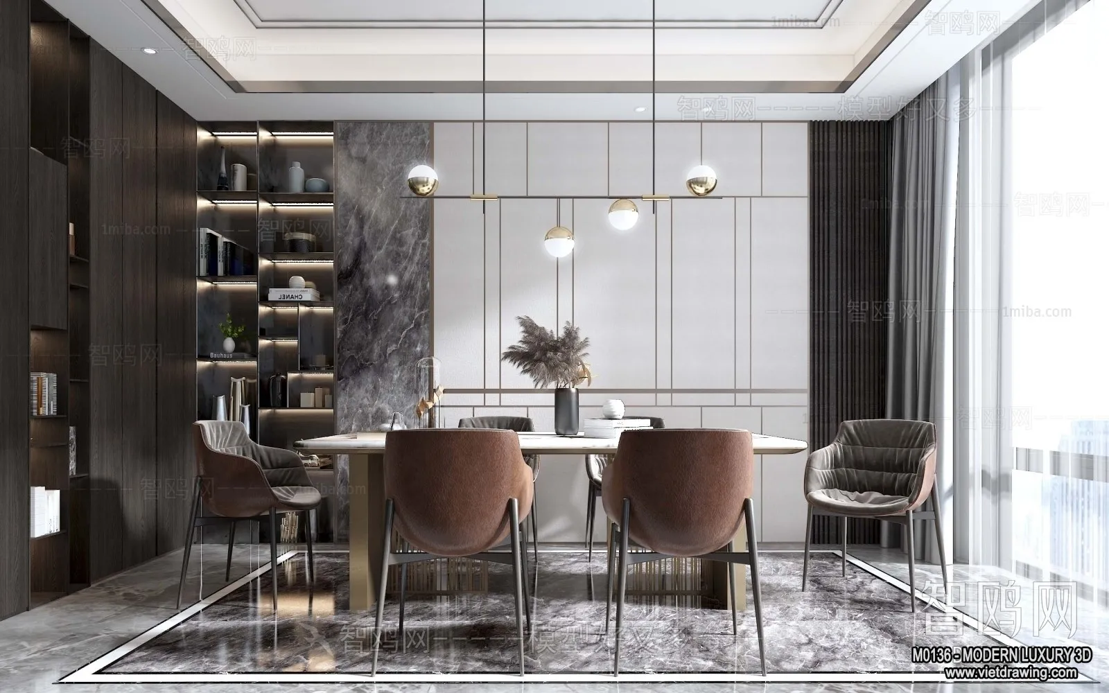 Dining Room - 3D Interior Scene - Luxury Style - 005