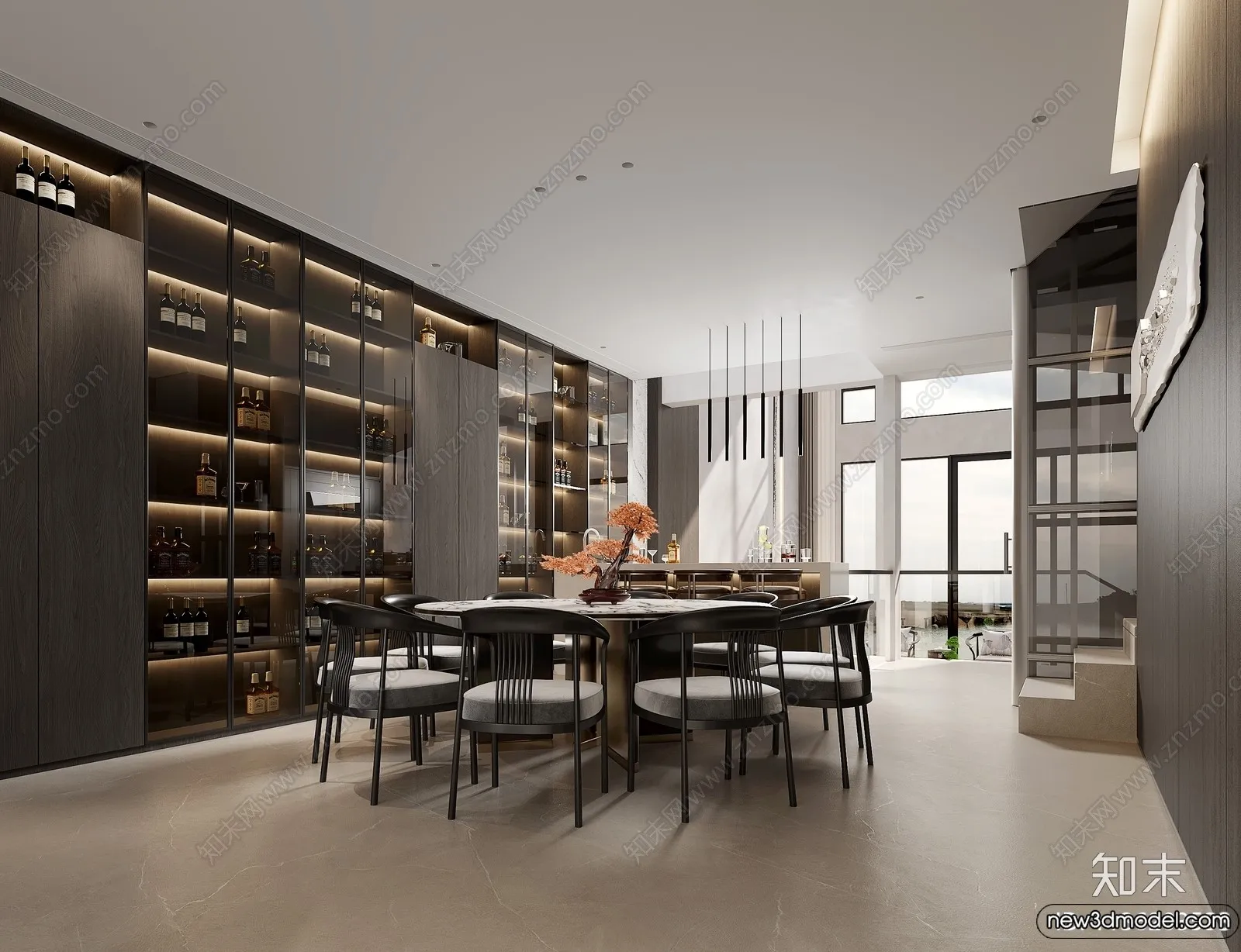 Dining Room - 3D Models - 3D Interior Scenes - 006