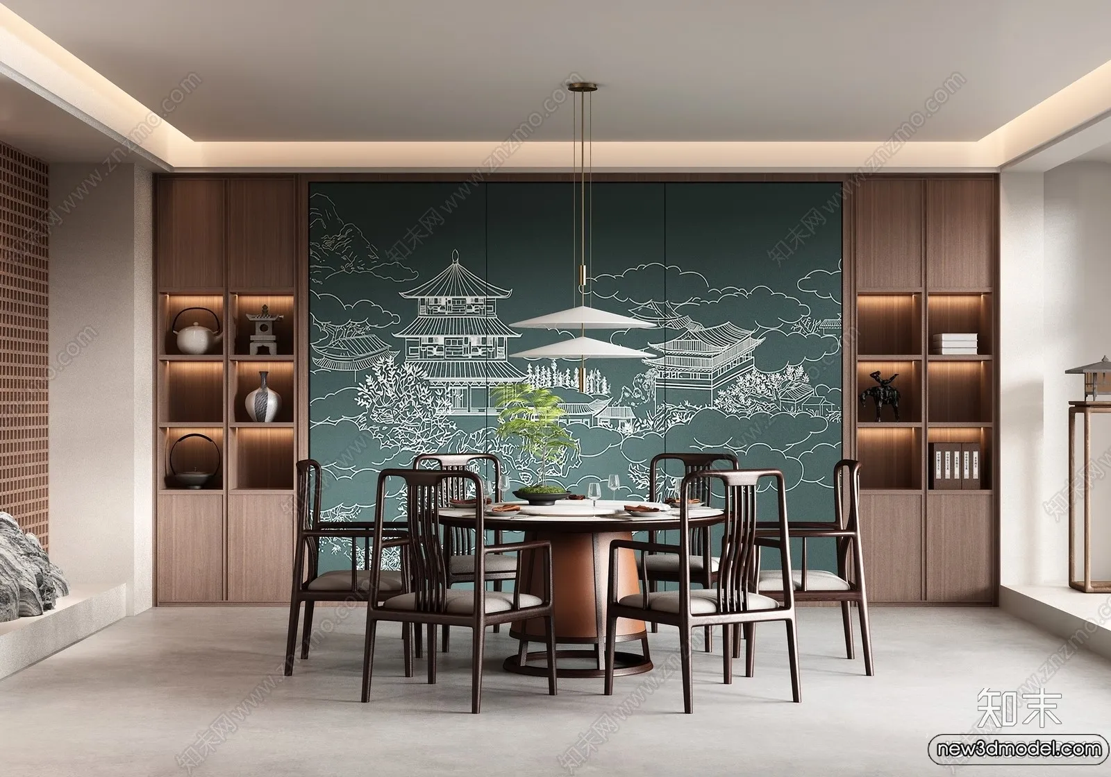 Dining Room - 3D Models - 3D Interior Scenes - 008