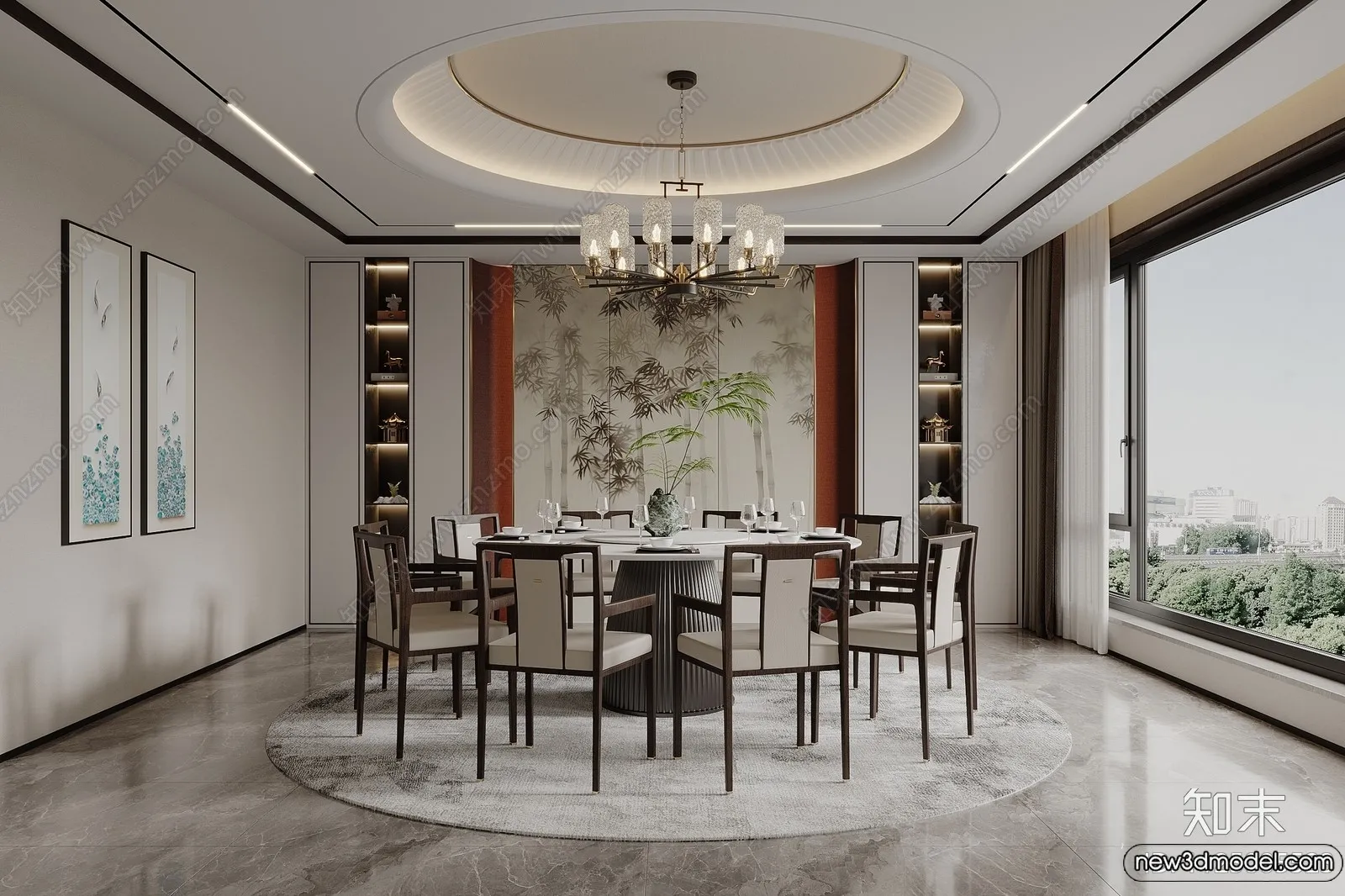 Dining Room - 3D Models - 3D Interior Scenes - 010