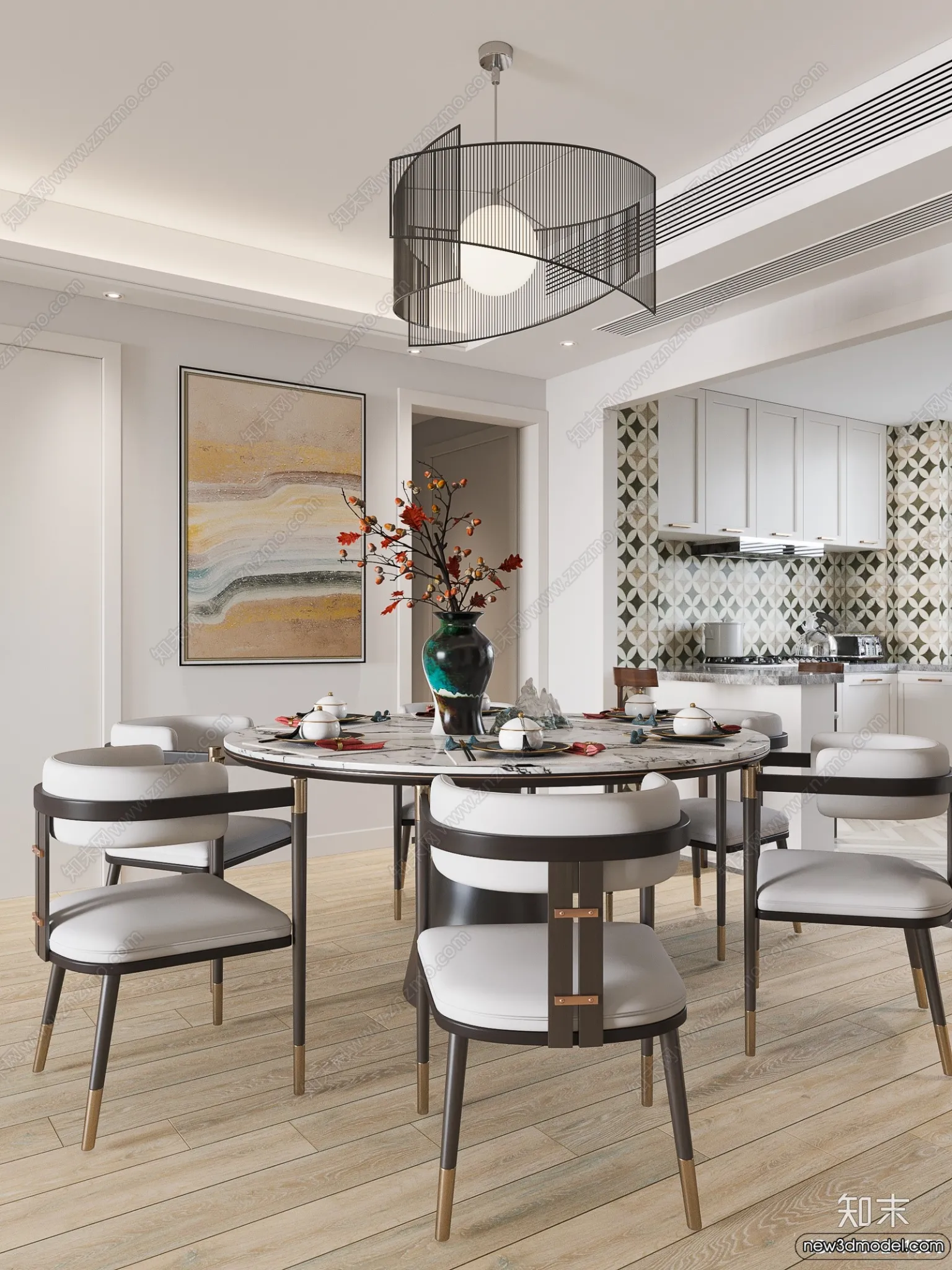 Dining Room - 3D Models - 3D Interior Scenes - 012