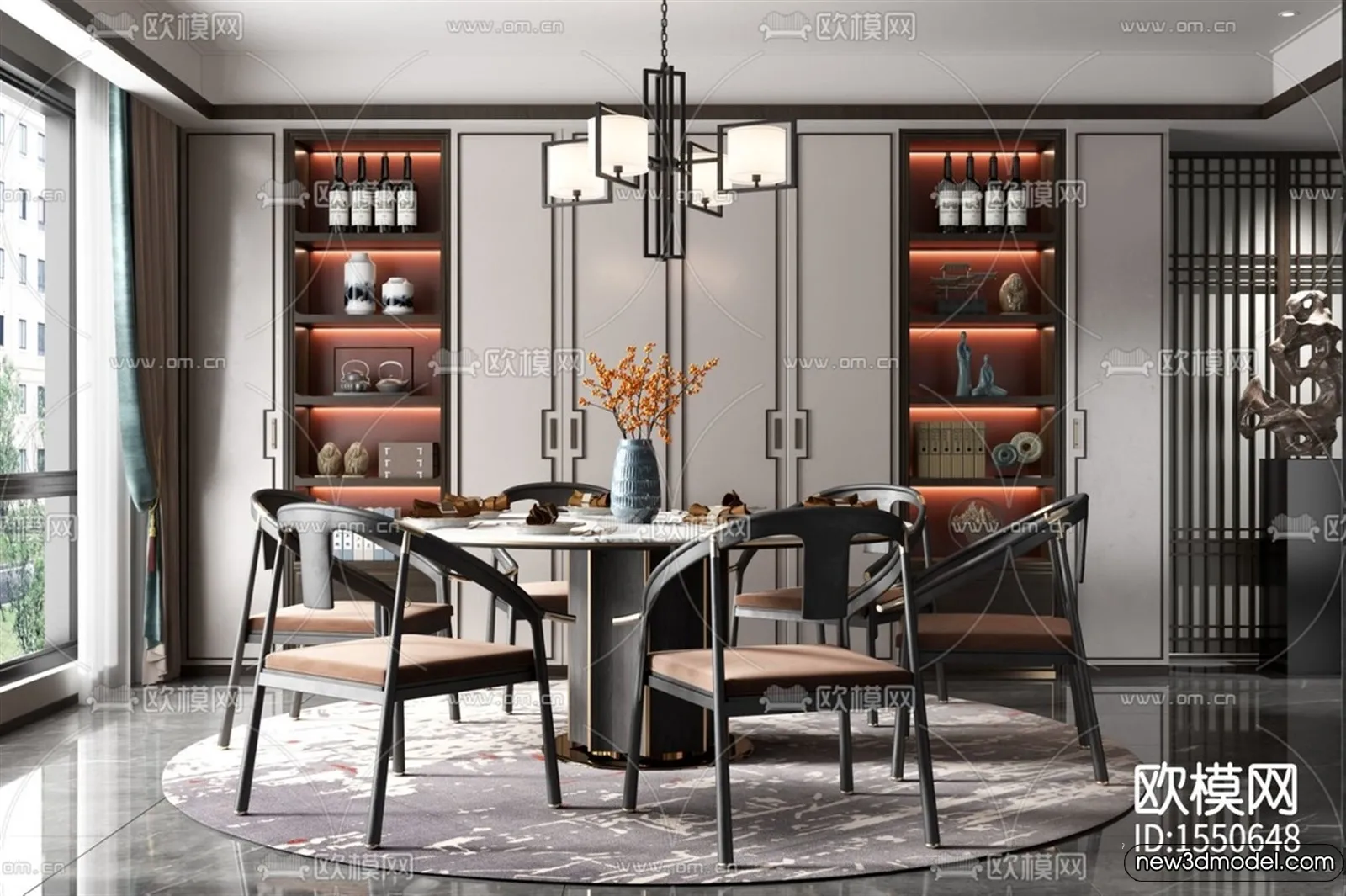 Dining Room - 3D Models - 3D Interior Scenes - 014