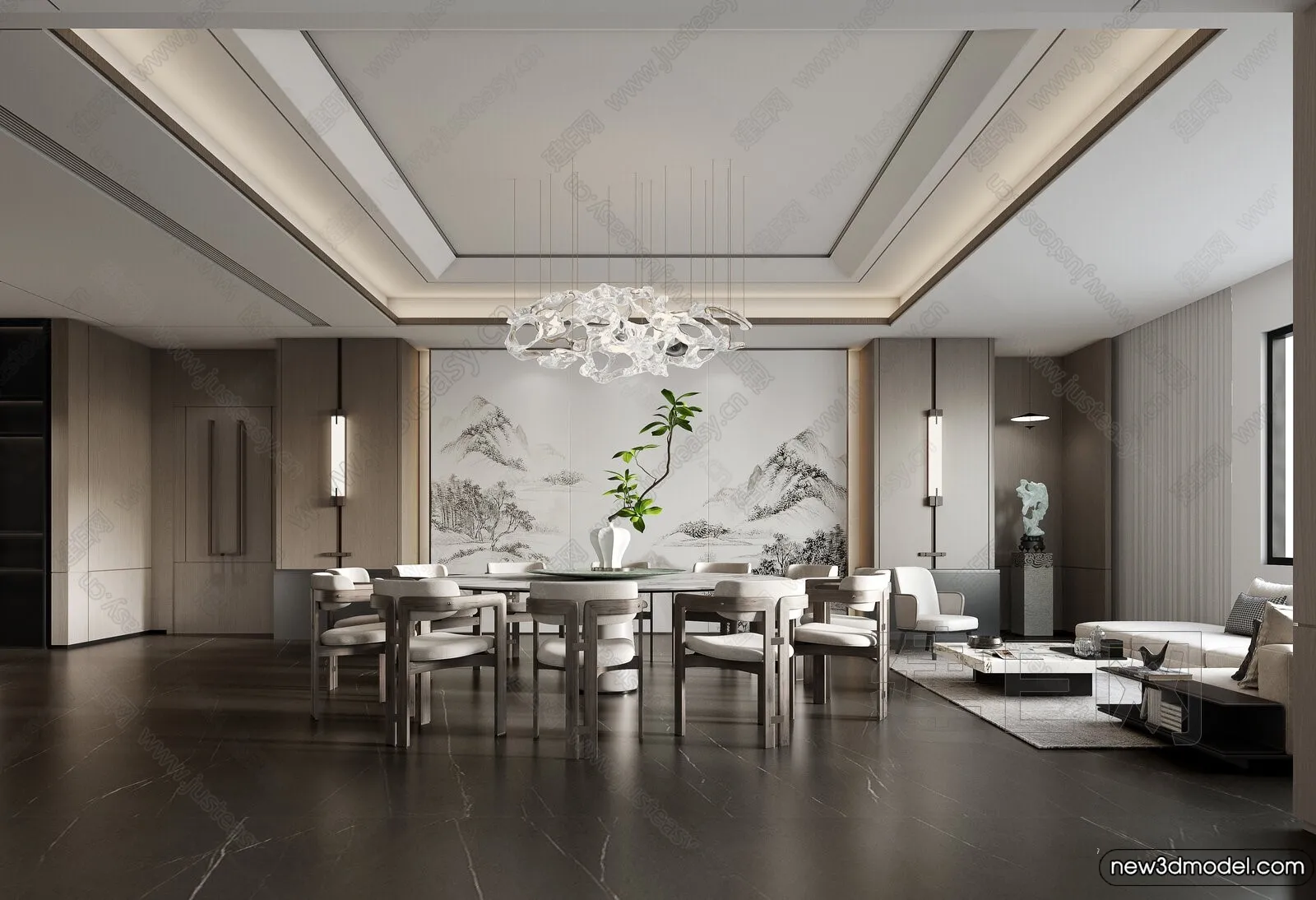 Dining Room - 3D Models - 3D Interior Scenes - 016