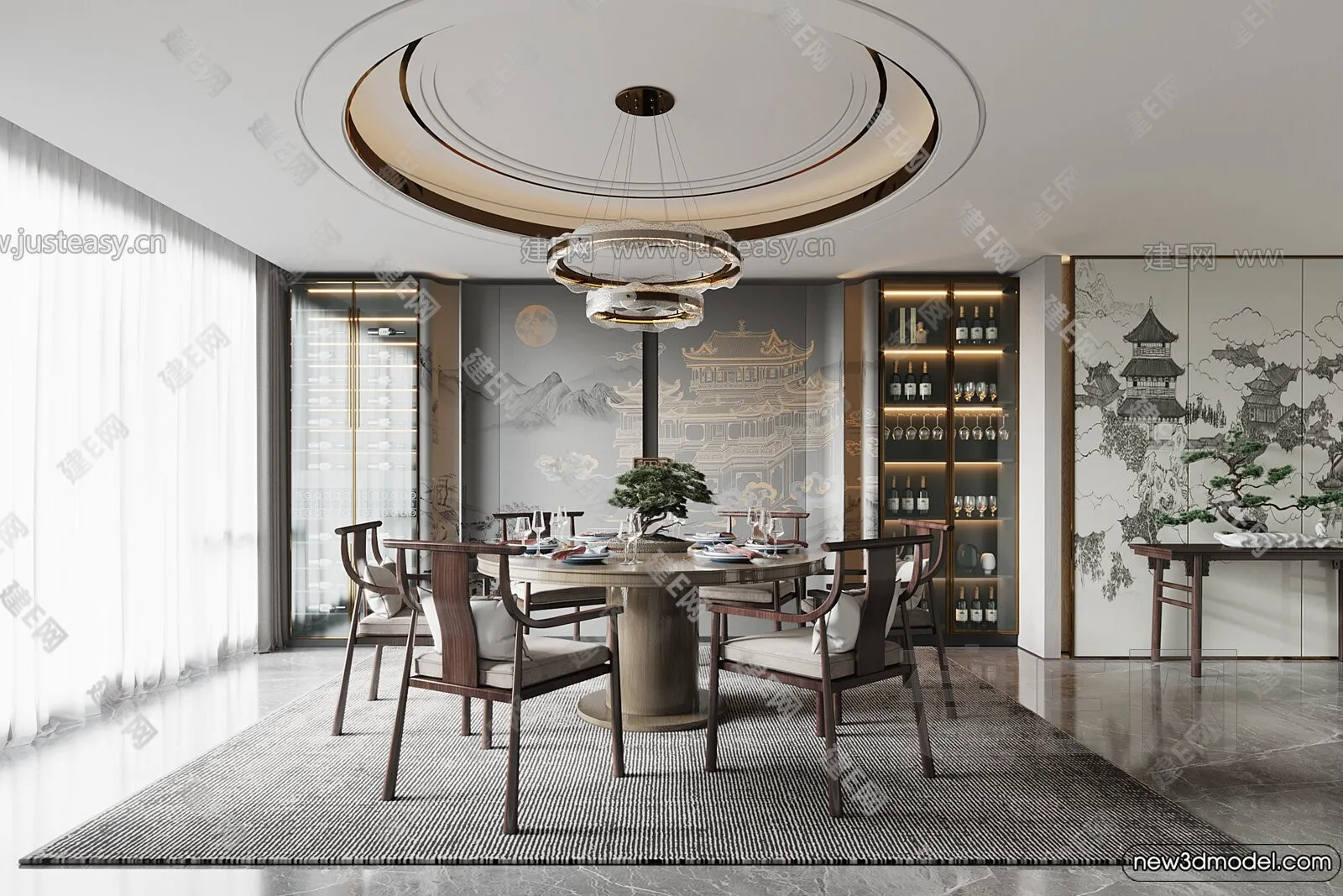 Dining Room - 3D Models - 3D Interior Scenes - 017