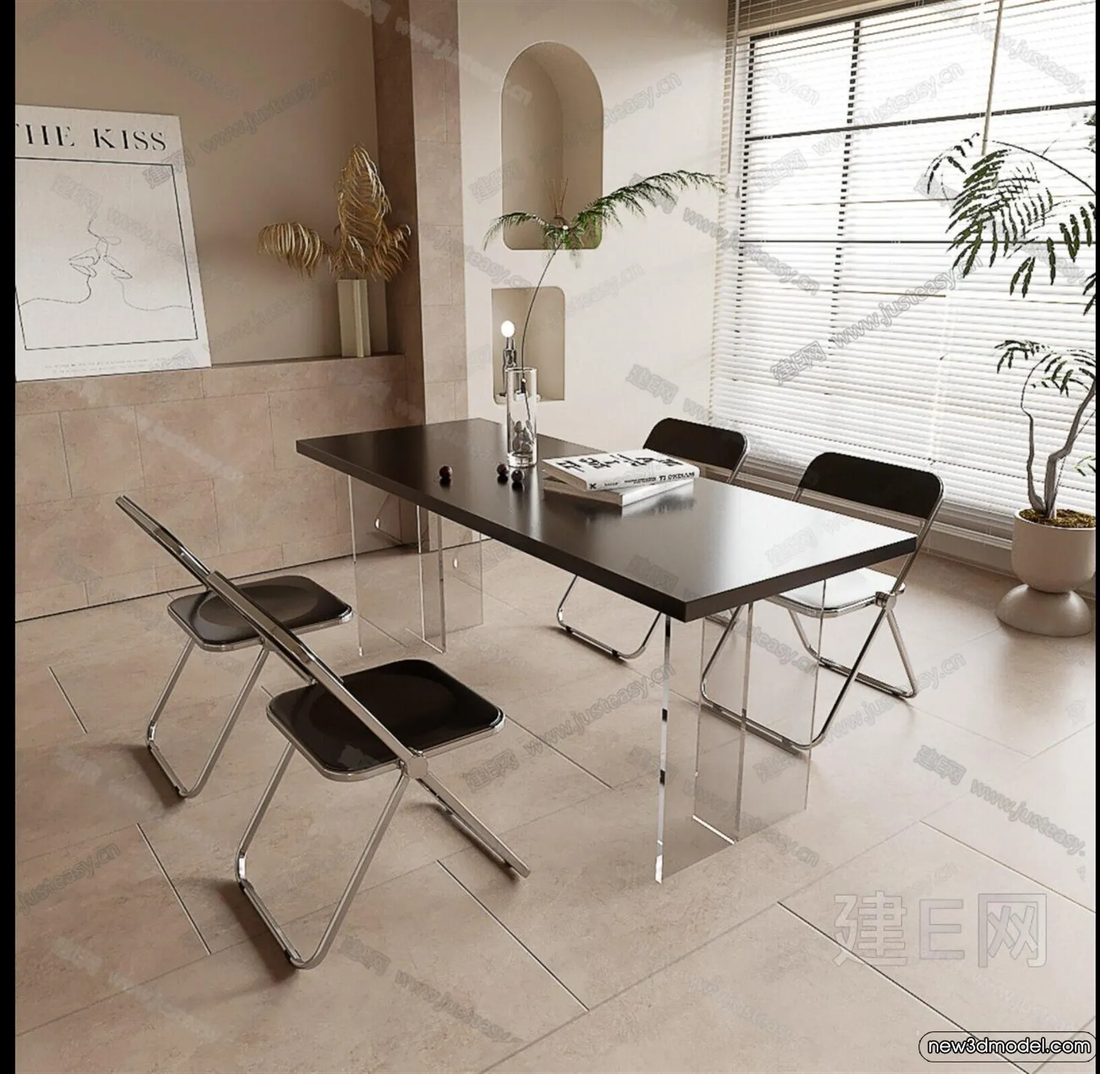 Dining Room - 3D Models - 3D Interior Scenes - 019