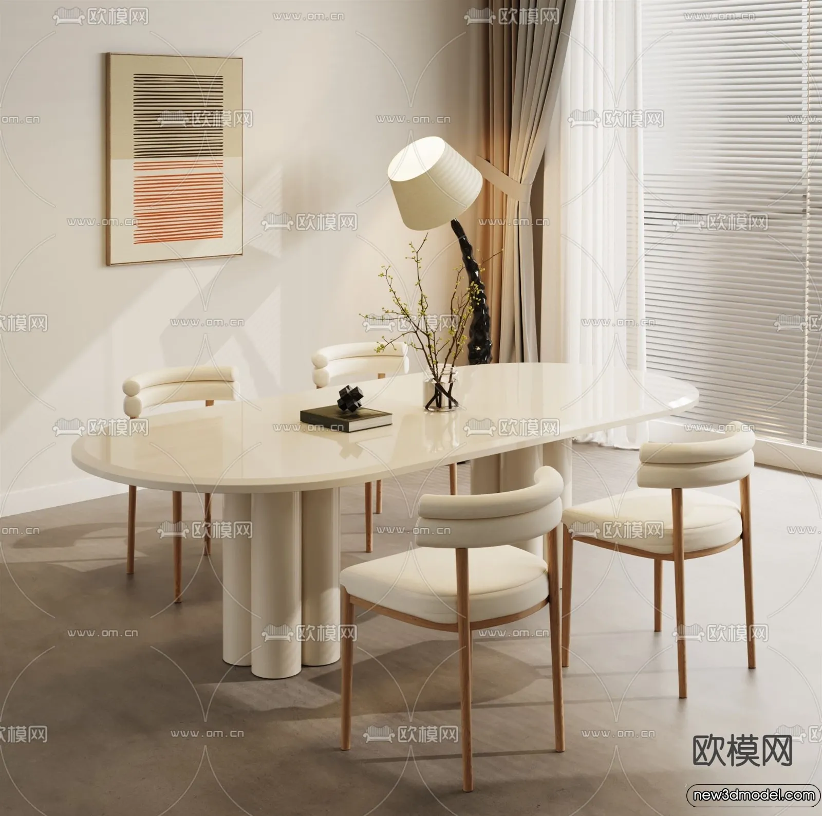 Dining Room - 3D Models - 3D Interior Scenes - 020