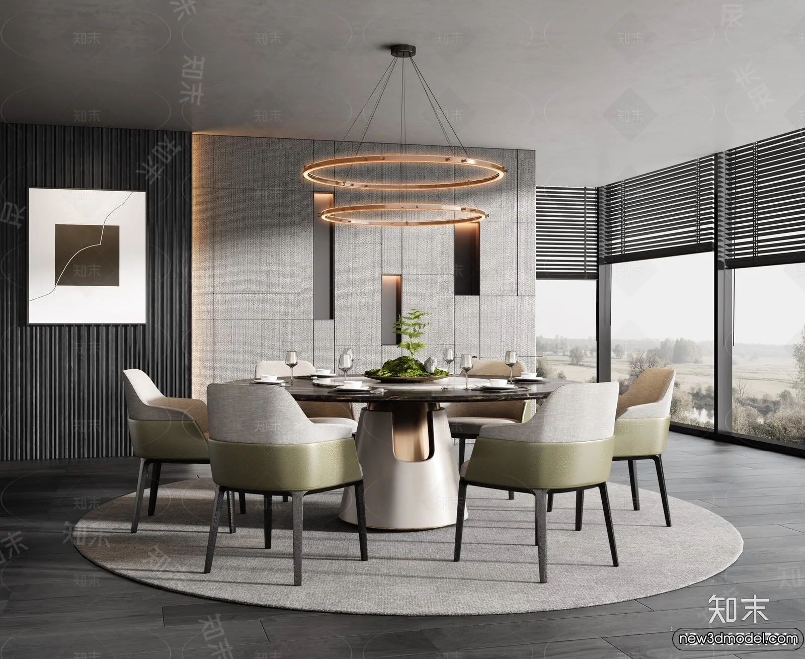 Dining Room - 3D Models - 3D Interior Scenes - 029