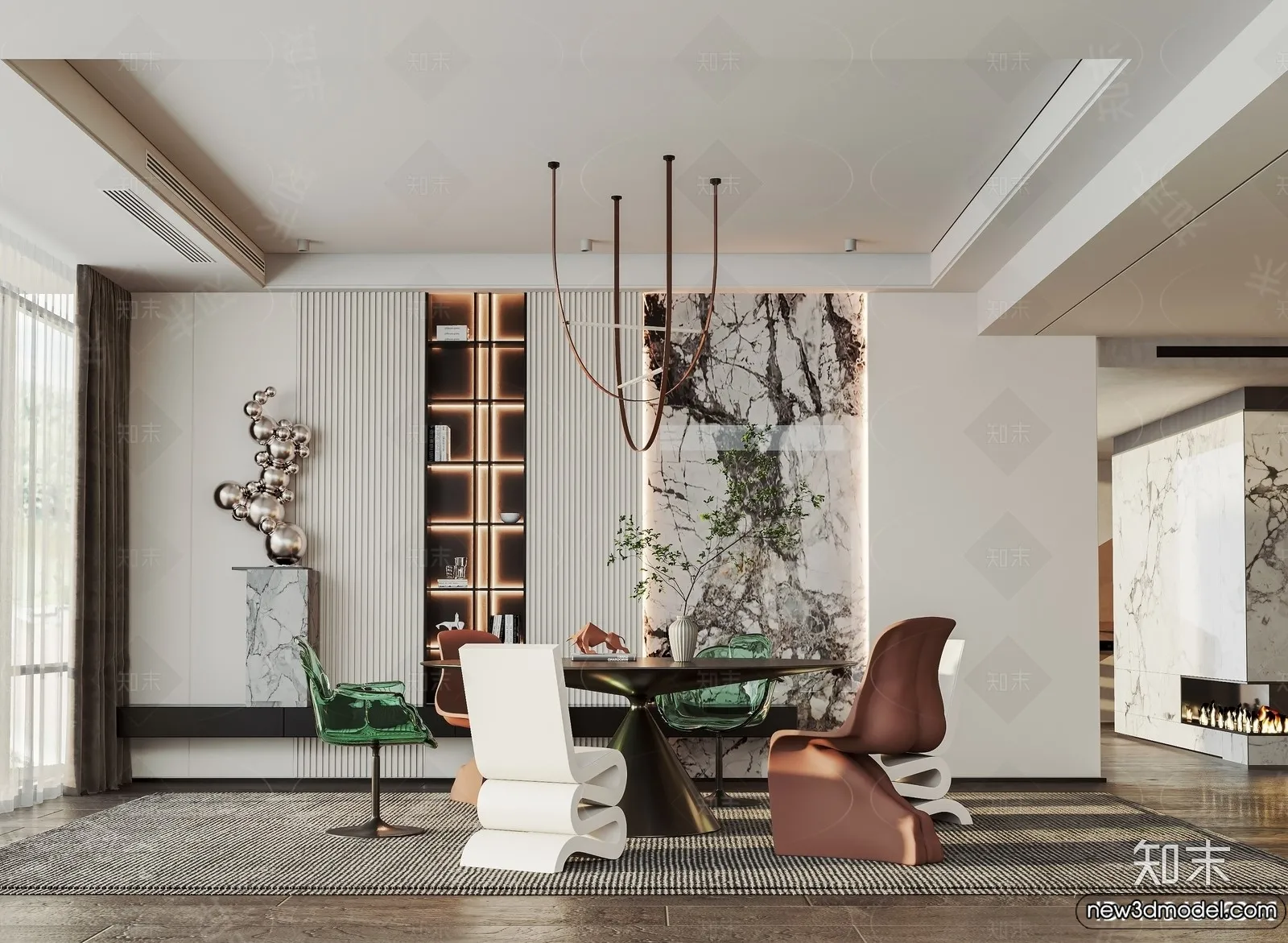 Dining Room - 3D Models - 3D Interior Scenes - 030