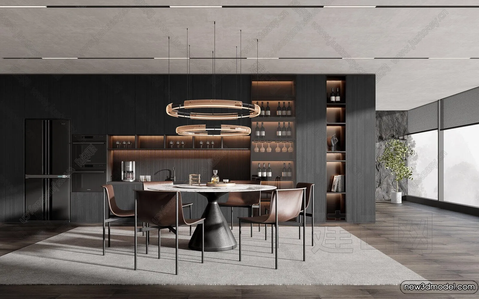 Dining Room - 3D Models - 3D Interior Scenes - 033