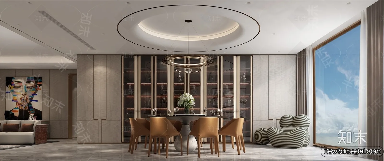 Dining Room - 3D Models - 3D Interior Scenes - 035