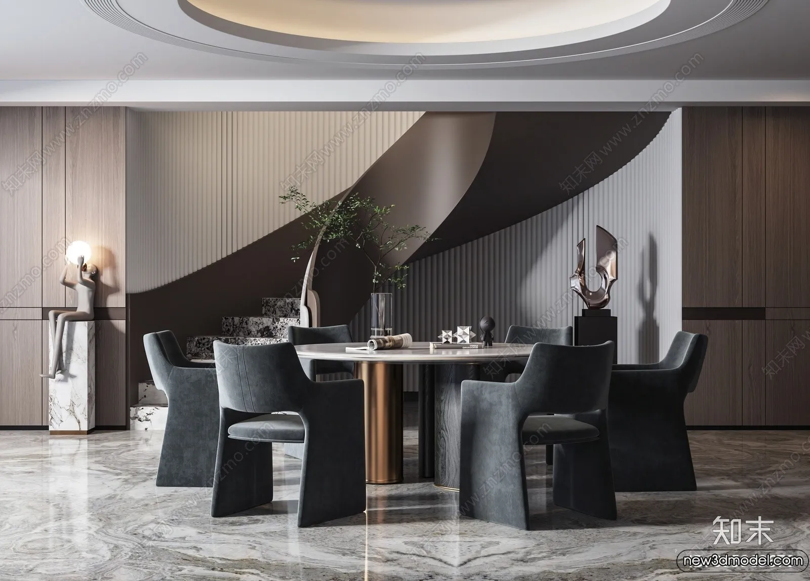 Dining Room - 3D Models - 3D Interior Scenes - 036