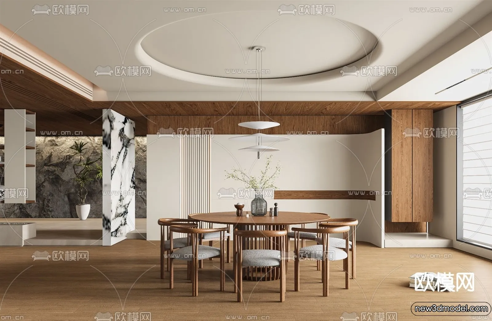 Dining Room - 3D Models - 3D Interior Scenes - 038