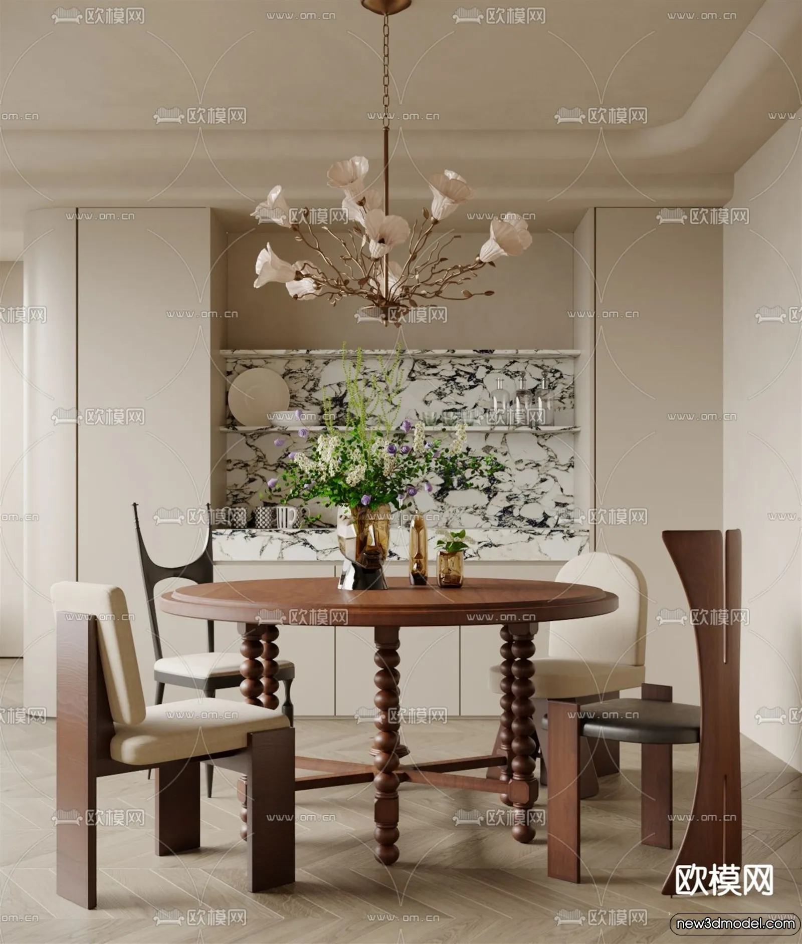 Dining Room - 3D Models - 3D Interior Scenes - 040