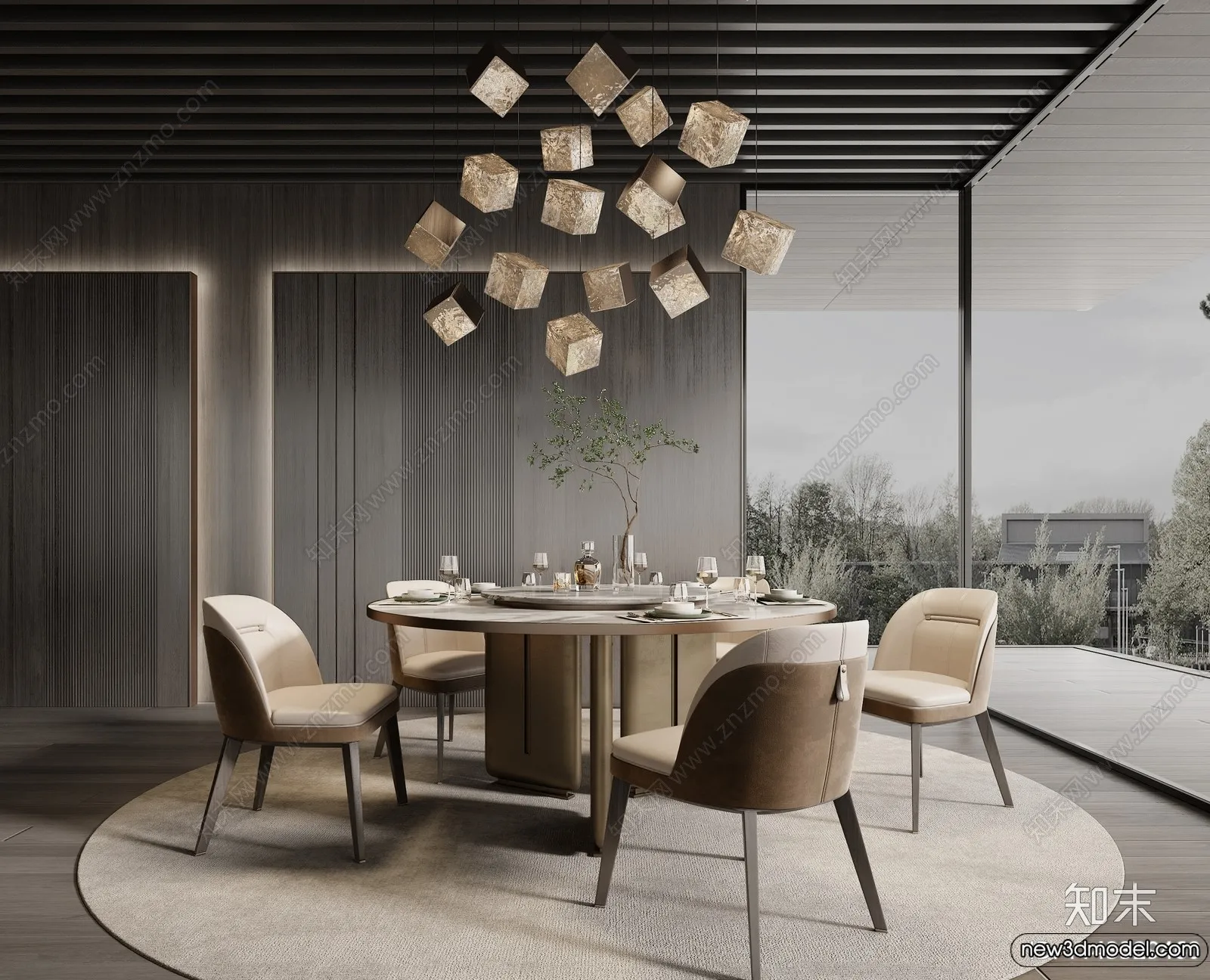 Dining Room - 3D Models - 3D Interior Scenes - 041