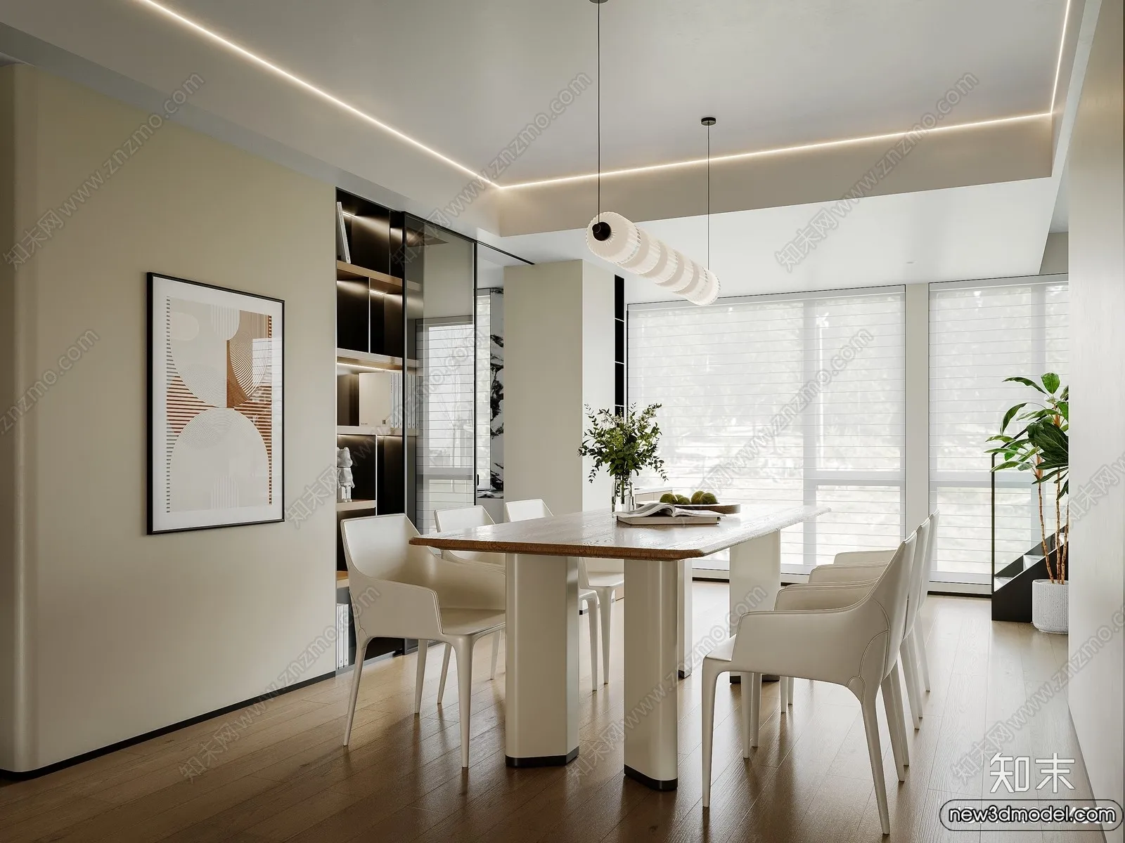 Dining Room - 3D Models - 3D Interior Scenes - 045