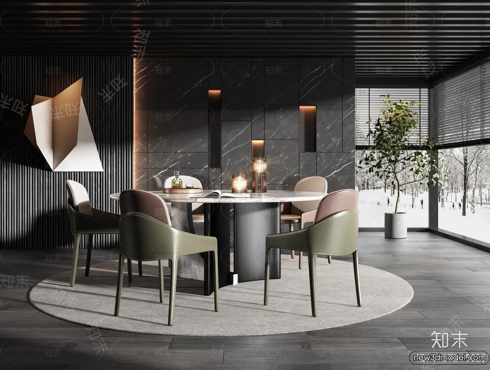 Dining Room - 3D Models - 3D Interior Scenes - 046